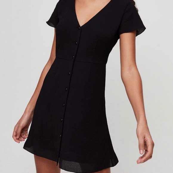 Aritzia Wilfred Nazaire Button Down Dress in Black and White Pattern - Picture 2 of 10